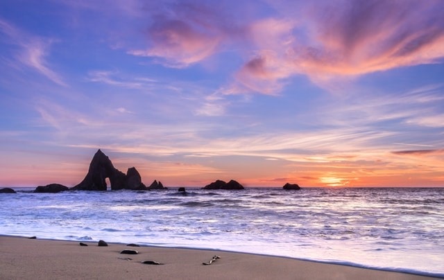 California beach.