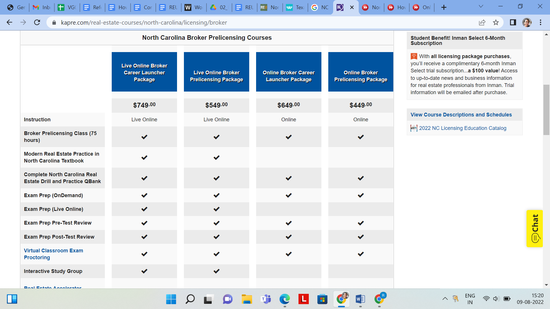 North Carolina Real Estate License online course from Kaplan Real Estate.