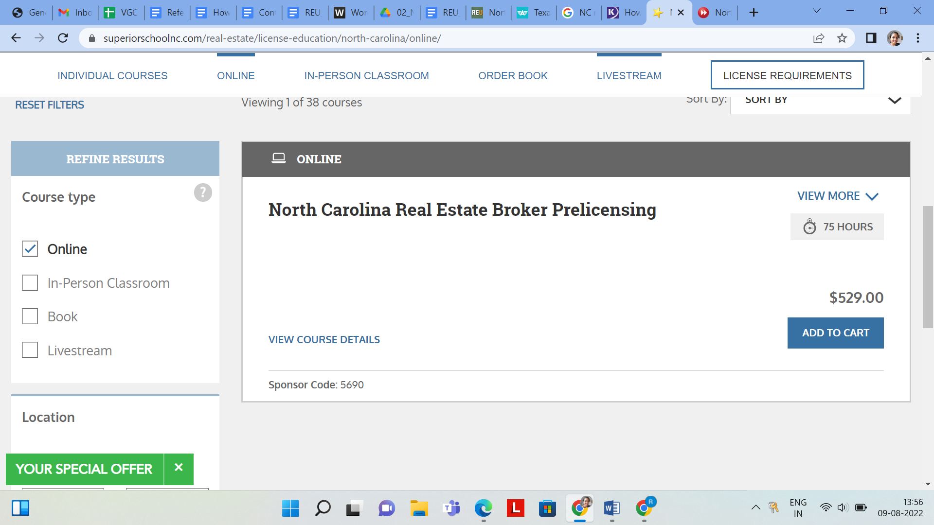 North Carolina Real Estate License online course from Superior School.