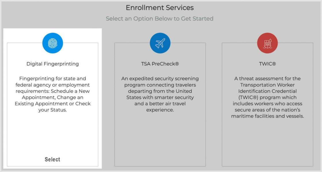 IndentoGo Digital Fingerprint sign up required by TREC to become a real estate agent in Texas.